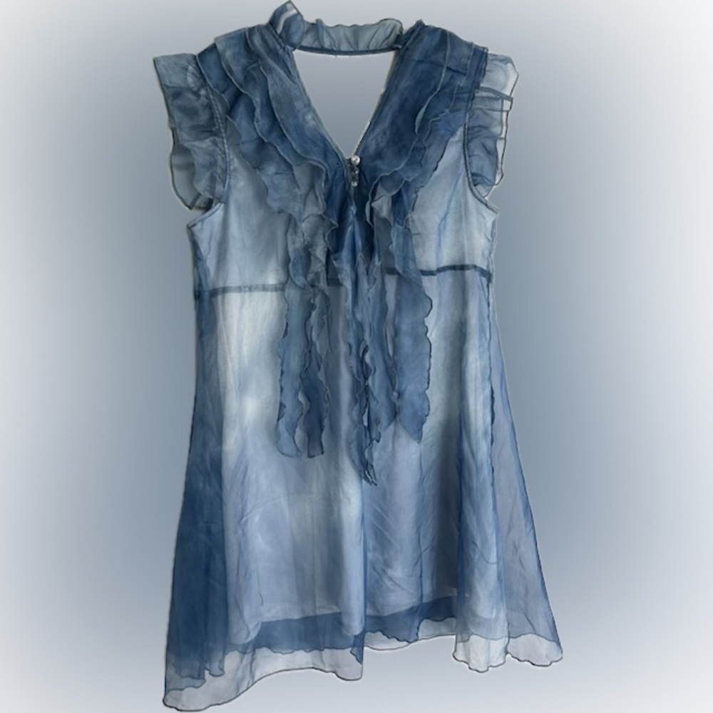 Summer 🌞 sun dress sheer with ruffles